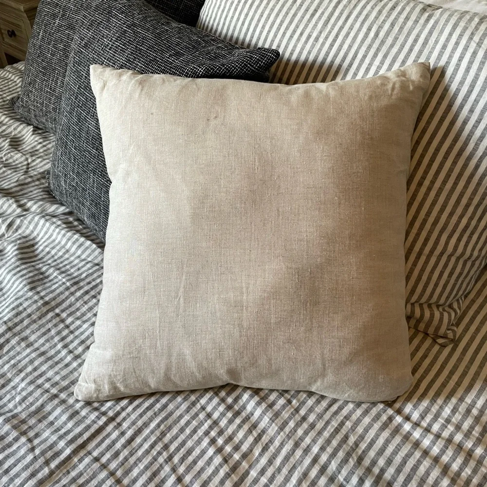 West Elm “E” Lettering Monogram Pillow
